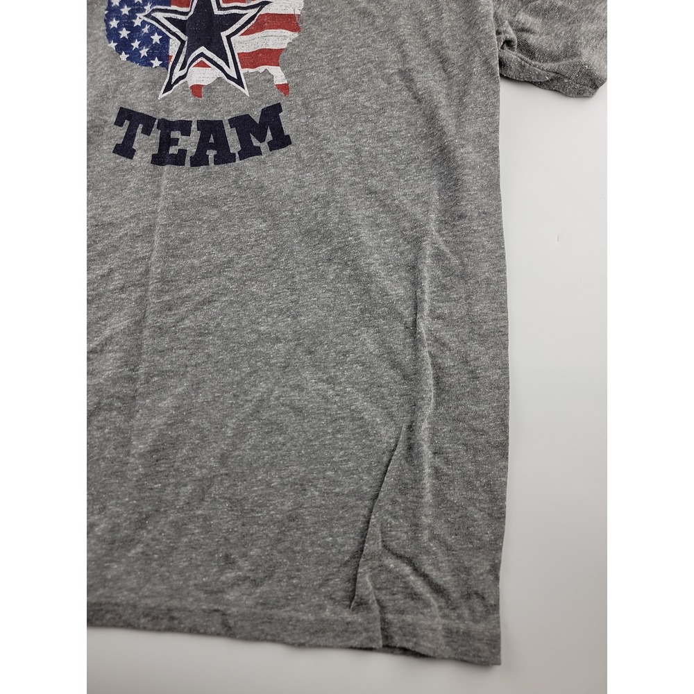 Dallas Cowboys Americas Team T Shirt Gray Graphic Print Short Sleeve Mens - Picture 5 of 10